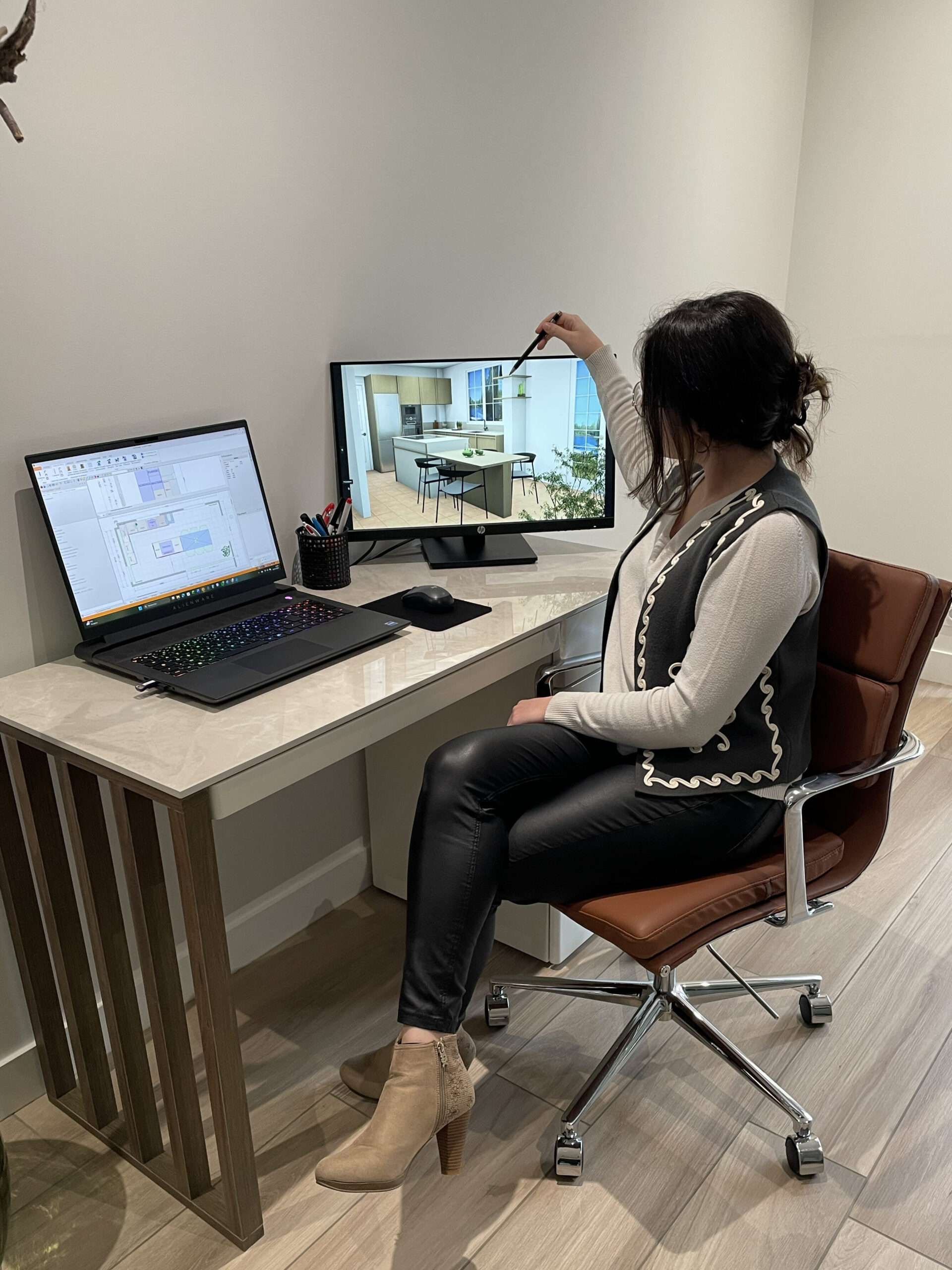 Conception 3D réalise des meubles sur ordinateur dessinée par nos designers